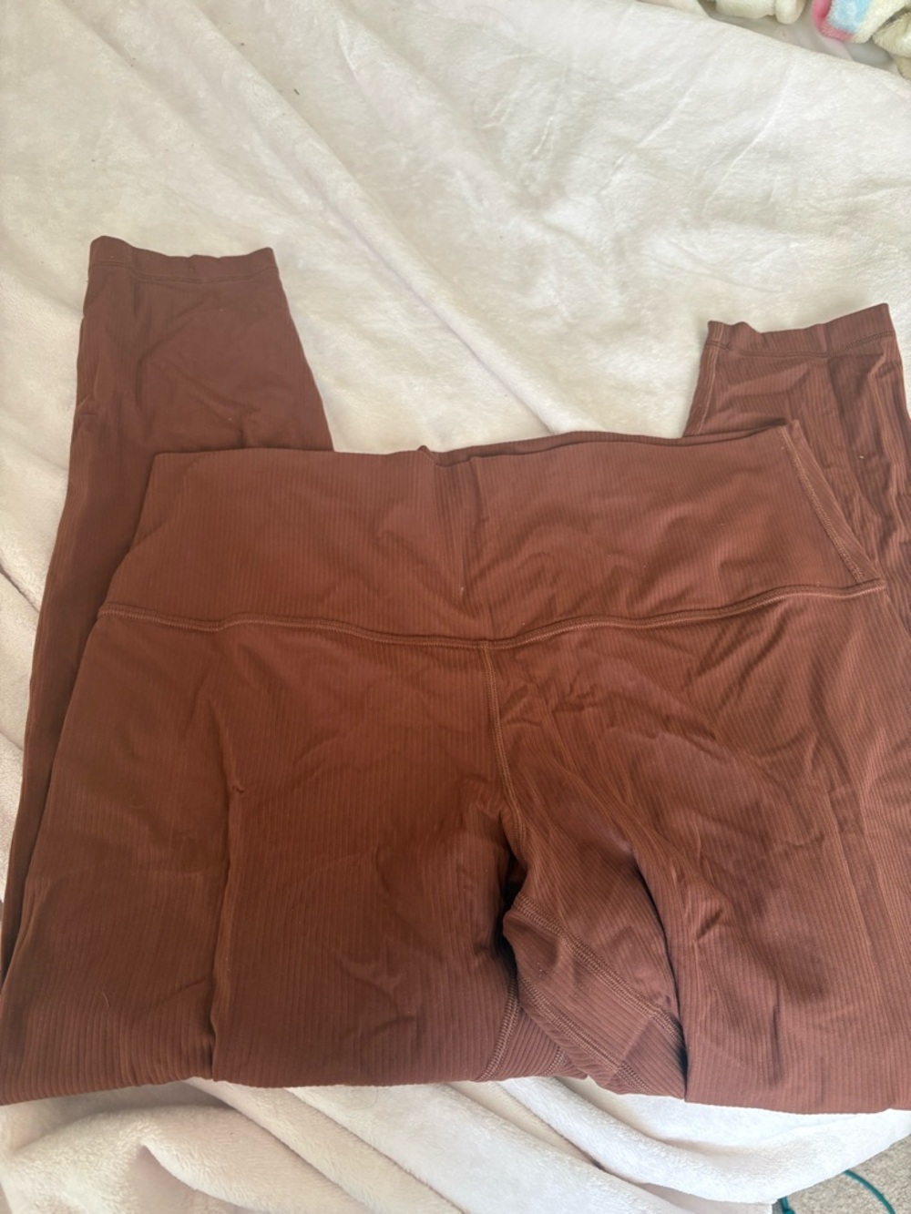 Lululemon Ribbed High-Waist Women’s Leggings in Brown